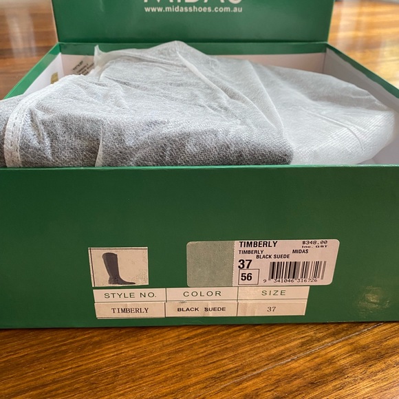 Midas Black Suede over the knee boots size 37 brand new - Picture 4 of 10